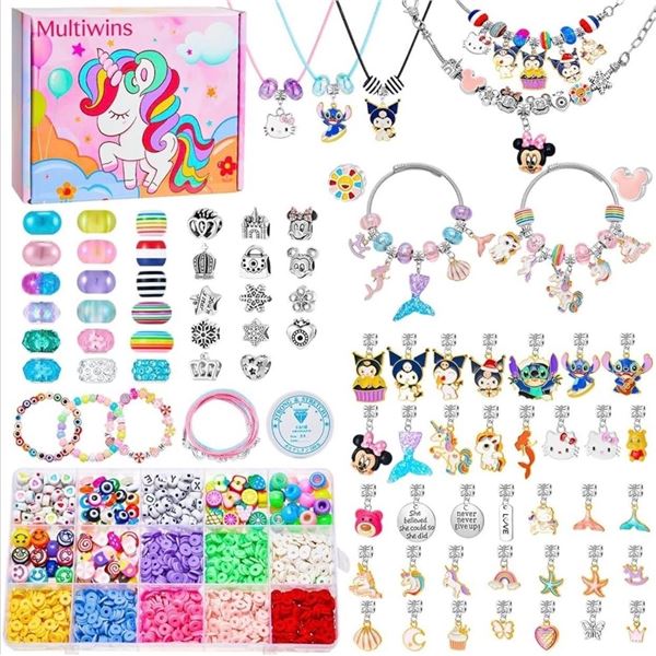 1200PC Jewelry Making Kit for Girls - Bracelet/Necklace Making Supply Kit - Brand New
