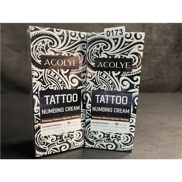 2 Boxes of Acolye Tattoo Numbing Creams - Max Strength/Long-Lasting Numbness (60ml) - New Sealed