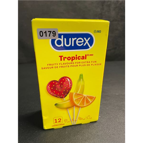Durex Tropical Fruity Flavour Condoms - 12 Pack - New (Exp: 2029-10)