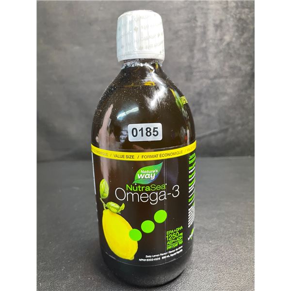 1 Nature's Way NutraSea Omega-3 - Zesty Lemon Flavor - 500ml - New