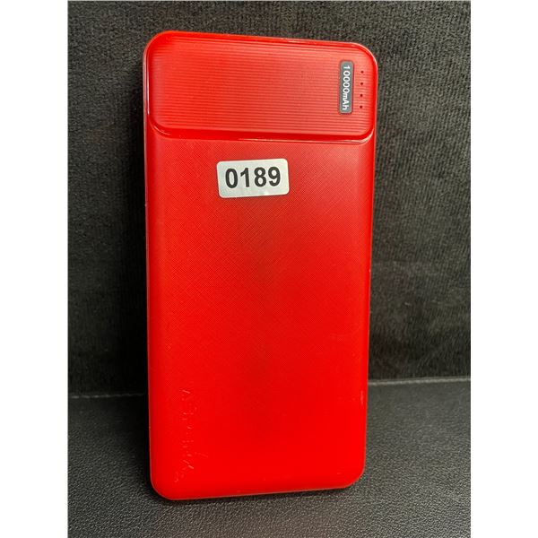 1 ASPERX 10,000mAh Portable Power Bank/Charger - Red - No Box/Open Box