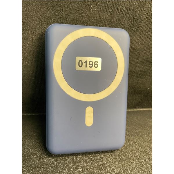1 Magnetic Wireless Power Bank (6,000mAh) Portable Charger - Blue - No Box