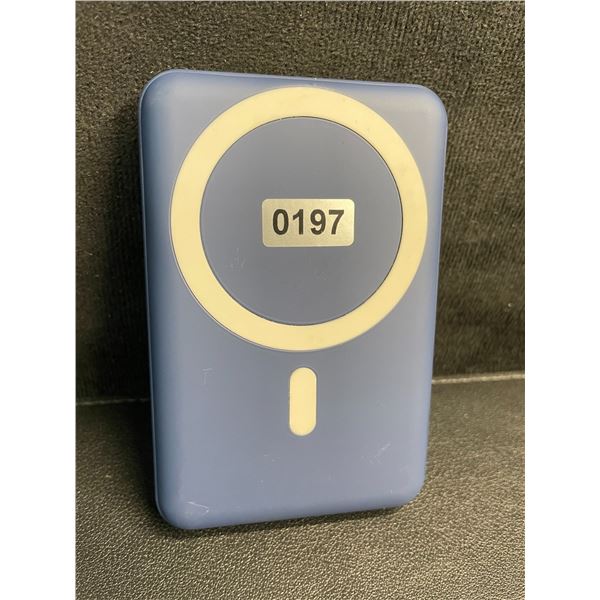 1 Magnetic Wireless Power Bank (6,000mAh) Portable Charger - Blue - No Box