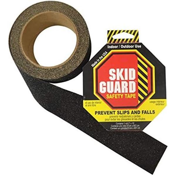 1 Roll of Skid Guard Anti-Slip Grip Tape for Stairs (4" x 15FT Roll); Indoor/Outdoor Use - New