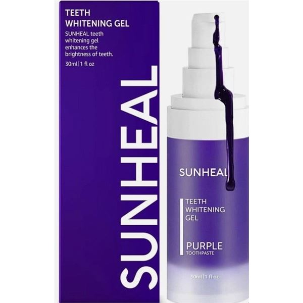 3 Boxes of Sunheal Purple Whitening Toothpastes/Teeth Whitening Gels (30ml) - New Sealed