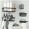Image 1 : Veluckin 6PC Shower Caddy Set - Black - New in Box