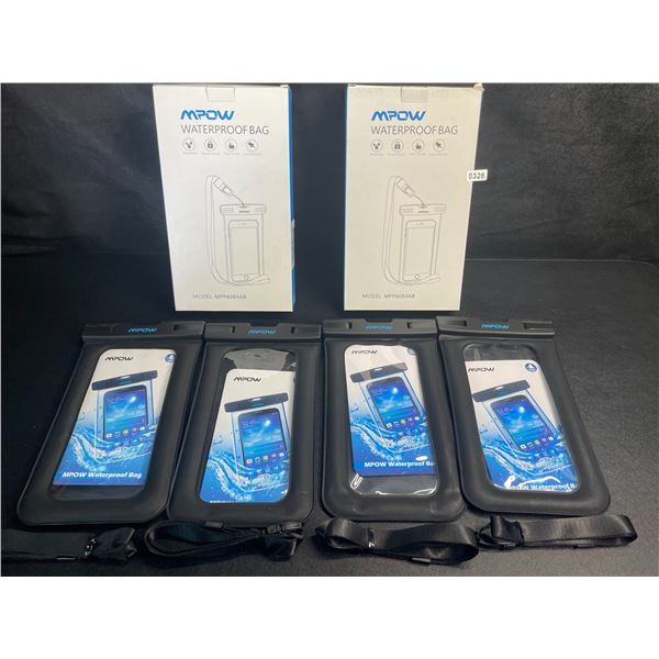 4 MPOW Waterproof Dry Bags/Phone Storage Pouches (2x 2-Packs) Keeps Items Dry - New