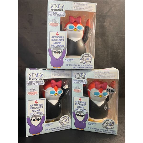 Lot of 3 Pudgy Penguins Figures/Toys - New