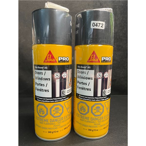 2 Cans of Sika All-Season Low Expansion Polyurethane Foam (340g) for Doors/Windows - New