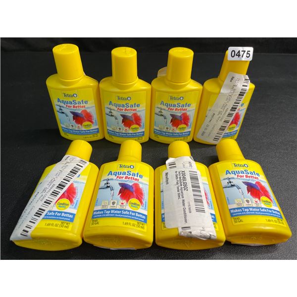 Lot of 8 Tetra AquaSafe for Bettas (50ml) - Makes Tap Water Safe for Betta Fish - New