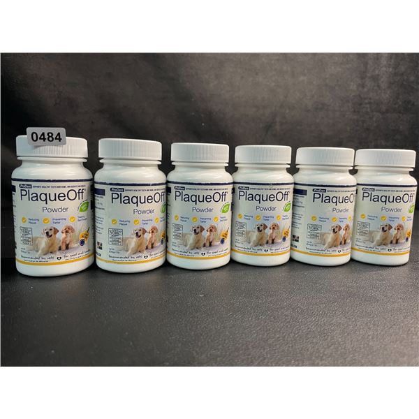 Lot of 6 ProDen PlaqueOff Powder for Dogs Oral Health (60g) Prevents Tater/Plaque/Bad Breath - New