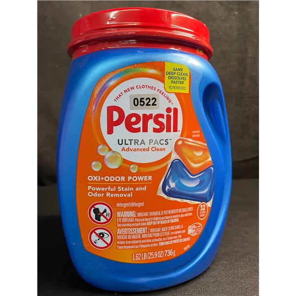 Persil Ultra Pacs Oxi+Odor Powerful Stain/Odor Removal Laundry Detergent Pods - 1.62lb Tub - New