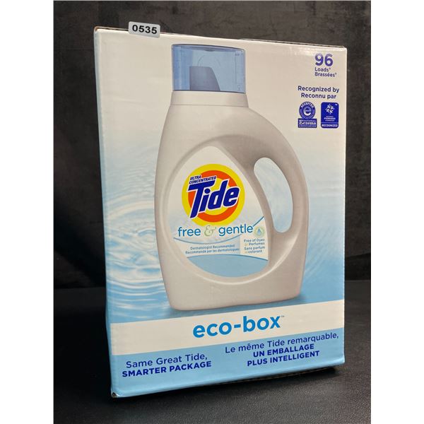 Tide Ultra Concentrated Free & Gentle Eco-Box Liquid Laundry Detergent - 3.1L/96 Loads - New