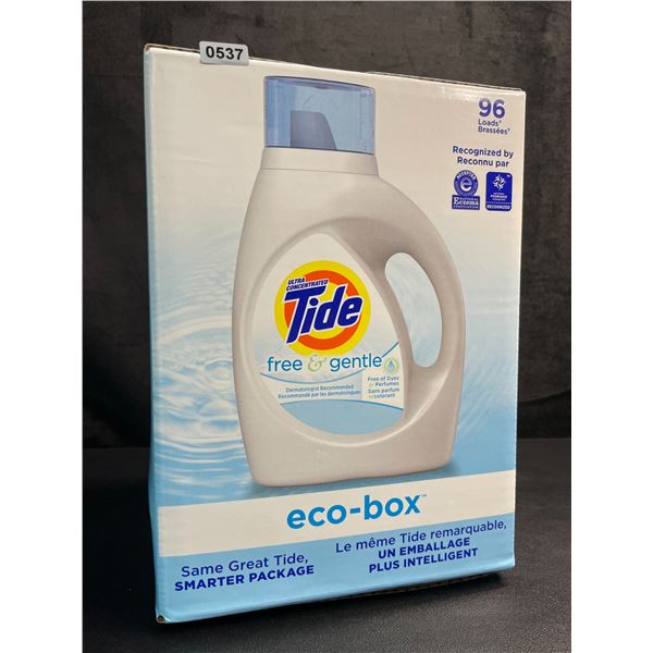 Tide Ultra Concentrated Free & Gentle Eco-Box Liquid Laundry Detergent - 3.1L/96 Loads - New