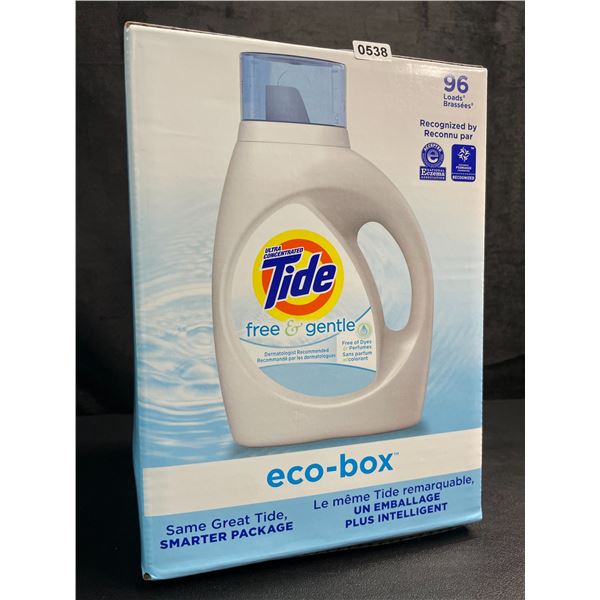 Tide Ultra Concentrated Free & Gentle Eco-Box Liquid Laundry Detergent - 3.1L/96 Loads - New