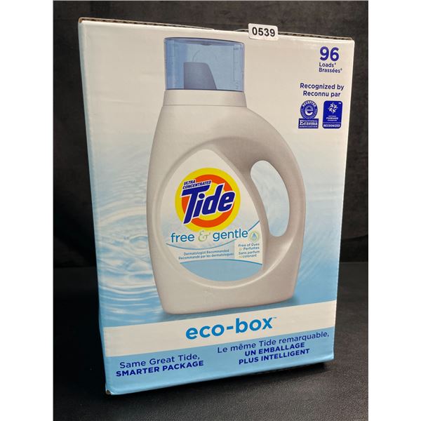Tide Ultra Concentrated Free & Gentle Eco-Box Liquid Laundry Detergent - 3.1L/96 Loads - New