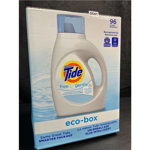 Tide Ultra Concentrated Free & Gentle Eco-Box Liquid Laundry Detergent - 3.1L/96 Loads - New
