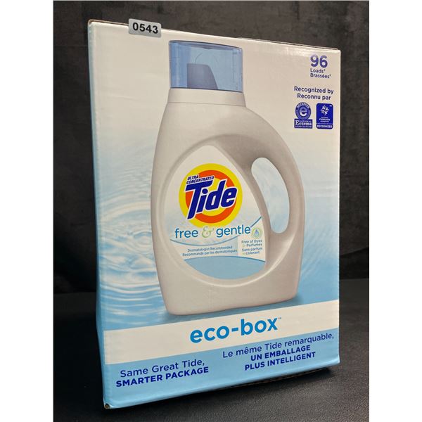 Tide Ultra Concentrated Free & Gentle Eco-Box Liquid Laundry Detergent - 3.1L/96 Loads - New