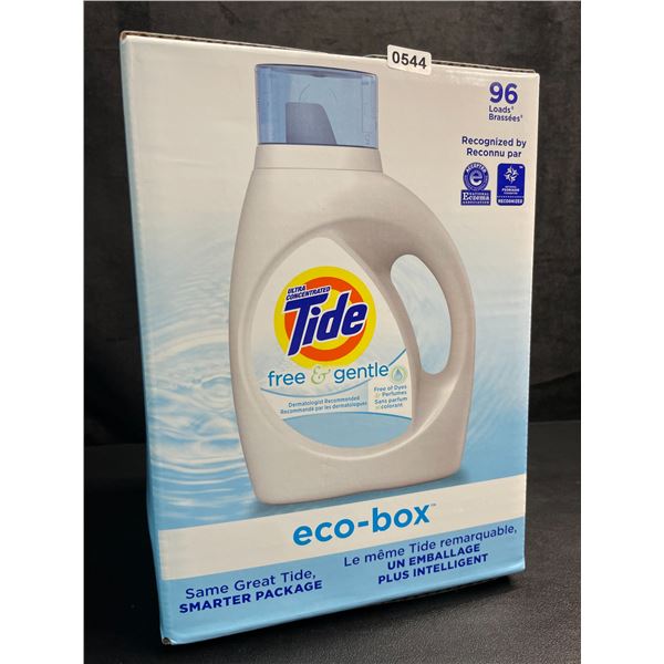 Tide Ultra Concentrated Free & Gentle Eco-Box Liquid Laundry Detergent - 3.1L/96 Loads - New