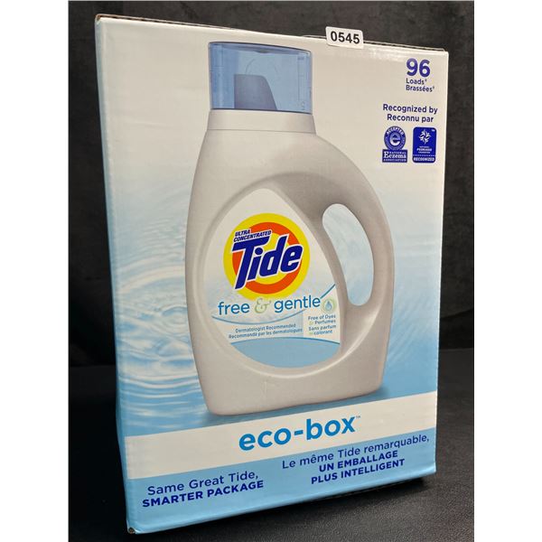 Tide Ultra Concentrated Free & Gentle Eco-Box Liquid Laundry Detergent - 3.1L/96 Loads - New