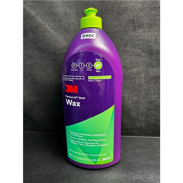 3M Perfect-It Boat Wax (946ml) - Brilliant, Pure Wax Finish - New