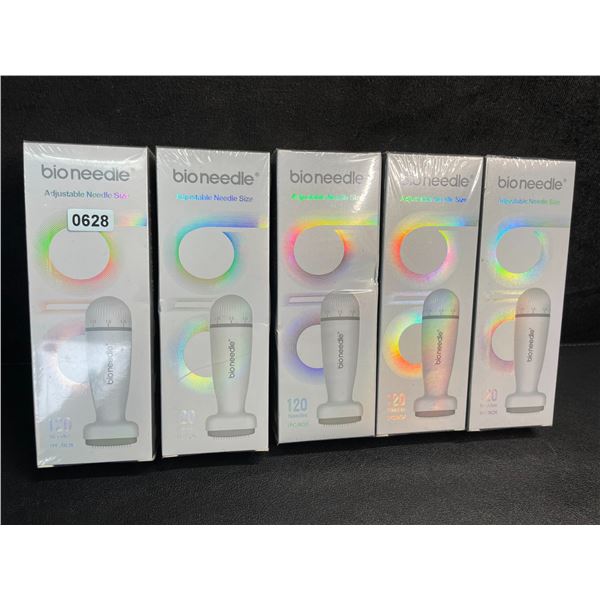 Lot of 5 Bioneedle Derma Stamp Micro Needling Tools for Stimulating Hair Growth - New Sealed