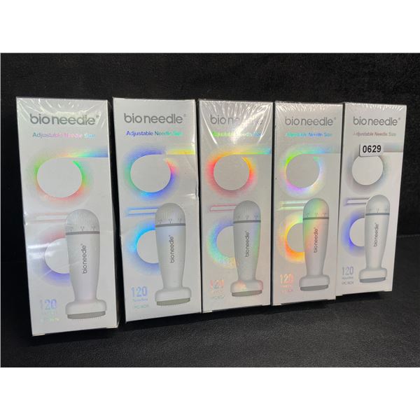 Lot of 5 Bioneedle Derma Stamp Micro Needling Tools for Stimulating Hair Growth - New Sealed