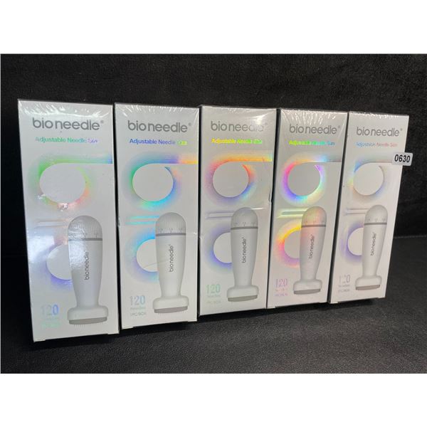 Lot of 5 Bioneedle Derma Stamp Micro Needling Tools for Stimulating Hair Growth - New Sealed