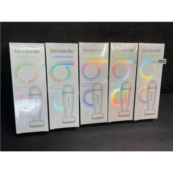 Lot of 5 Bioneedle Derma Stamp Micro Needling Tools for Stimulating Hair Growth - New Sealed