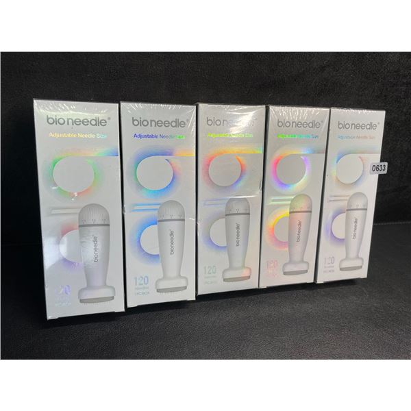 Lot of 5 Bioneedle Derma Stamp Micro Needling Tools for Stimulating Hair Growth - New Sealed
