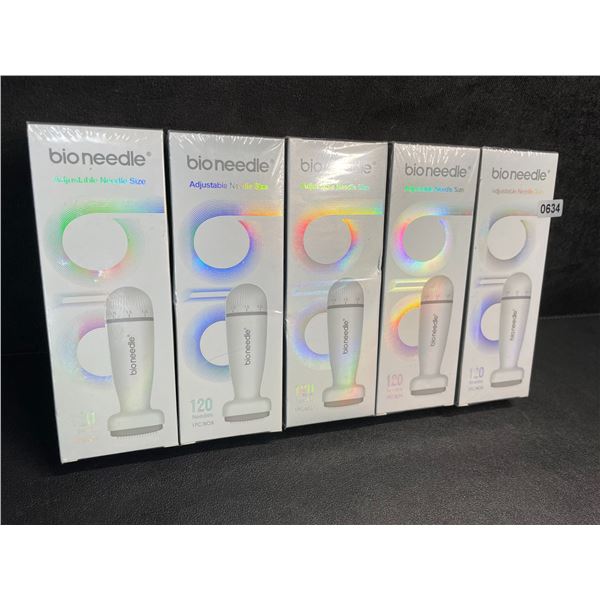 Lot of 5 Bioneedle Derma Stamp Micro Needling Tools for Stimulating Hair Growth - New Sealed