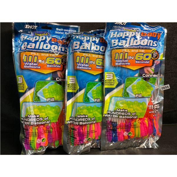 3 Packs of Bunch O Balloons Easy-Fill Self-Sealing Water Balloons (111PCS Each) - New!