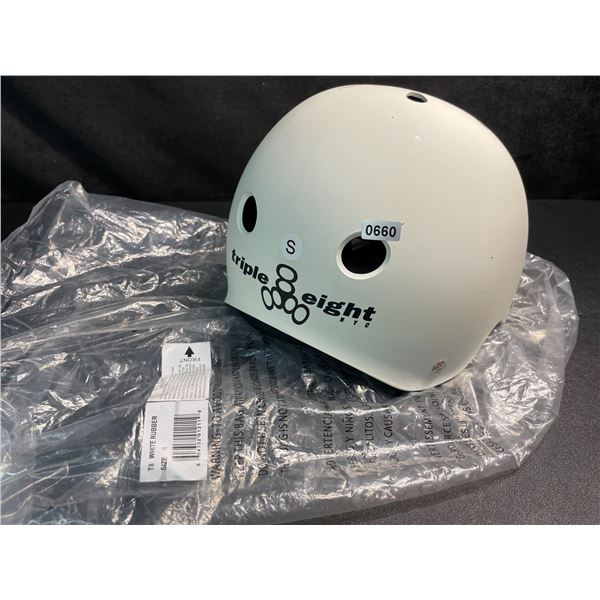 1 Triple Eight Certified Sweatsaver Bike/Sports Helmet - Size S - White - New with Tags!