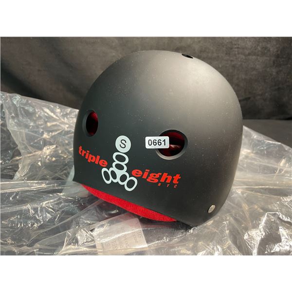 1 Triple Eight Certified Sweatsaver Bike/Sports Helmet - Size S - Black/Red - New with Tags!