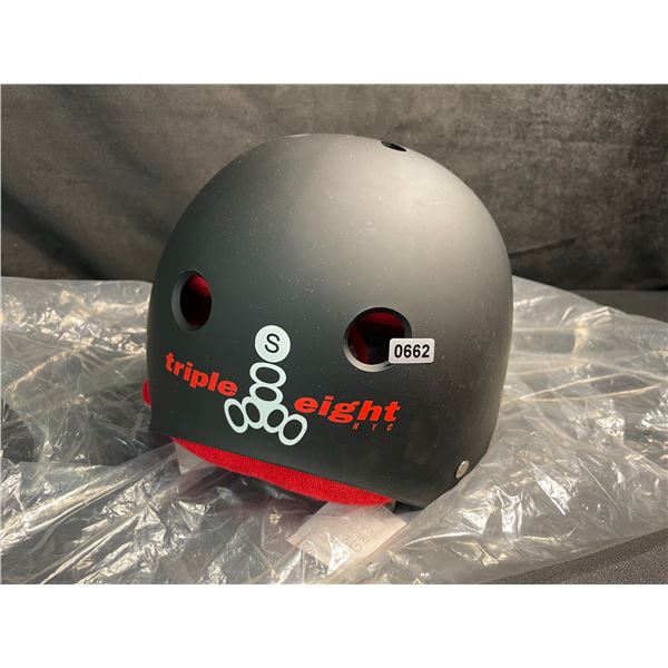 1 Triple Eight Certified Sweatsaver Bike/Sports Helmet - Size S - Black/Red - New with Tags!