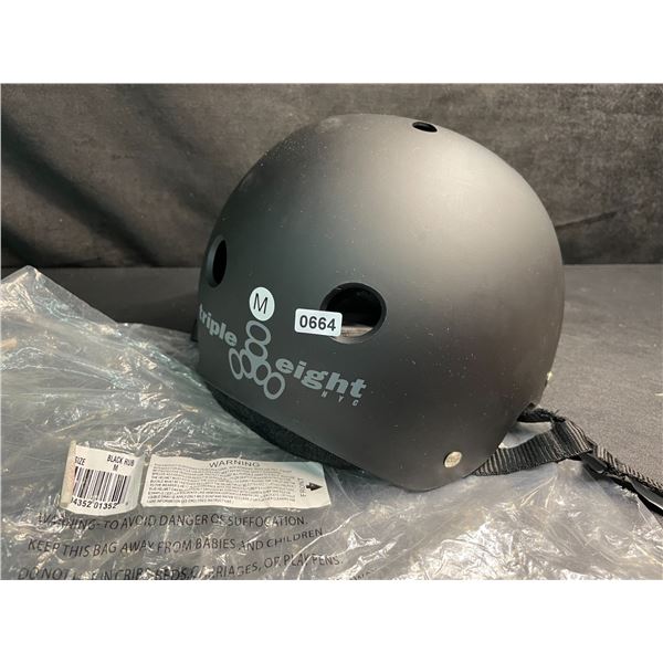 1 Triple Eight Certified Sweatsaver Bike/Sports Helmet - Size M - Black - New with Tags!