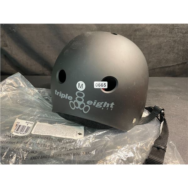 1 Triple Eight Certified Sweatsaver Bike/Sports Helmet - Size M - Black - New with Tags!