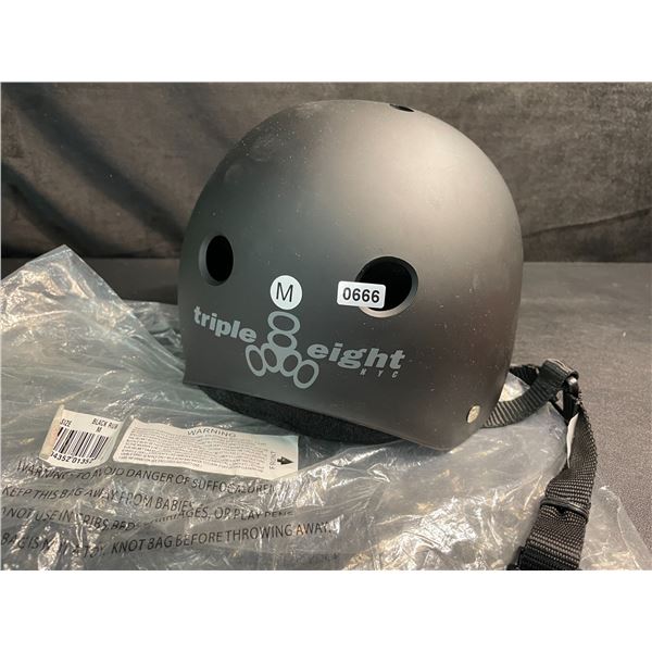 1 Triple Eight Certified Sweatsaver Bike/Sports Helmet - Size M - Black - New with Tags!