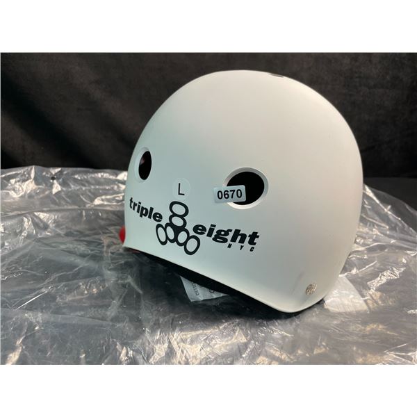 1 Triple Eight Certified Sweatsaver Bike/Sports Helmet - Size L - White - New with Tags!