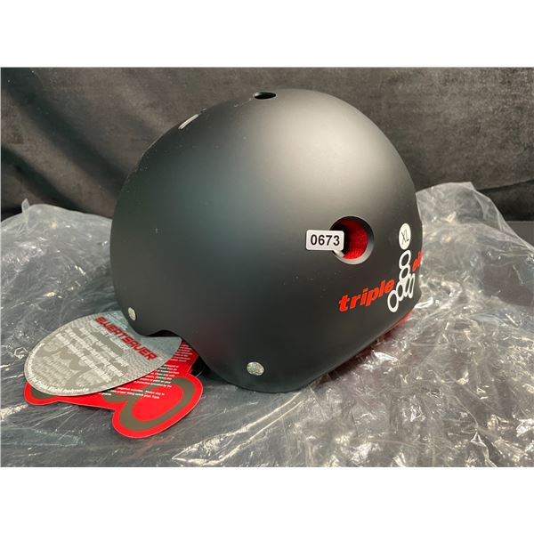 1 Triple Eight Certified Sweatsaver Bike/Sports Helmet - Size XL - Black/Red - New with Tags!