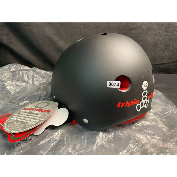 1 Triple Eight Certified Sweatsaver Bike/Sports Helmet - Size XS - Black/Red - New with Tags!