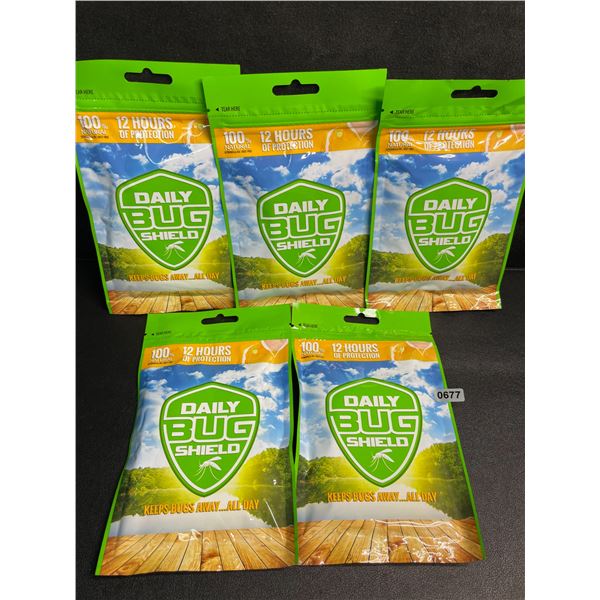 5 Packs (150pcs Each) Daily Bug Shield Mosquito/Bug Repellent Patches for Outdoors - New