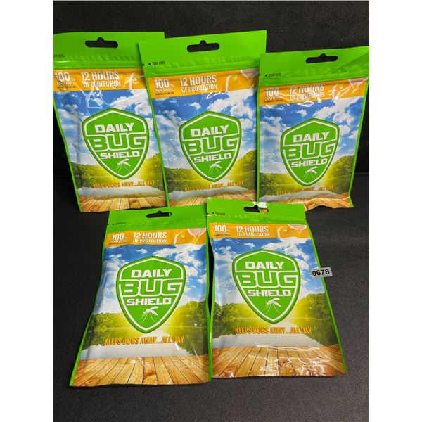 5 Packs (150pcs Each) Daily Bug Shield Mosquito/Bug Repellent Patches for Outdoors - New