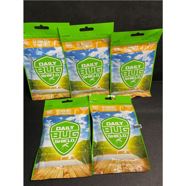 5 Packs (150pcs Each) Daily Bug Shield Mosquito/Bug Repellent Patches for Outdoors - New