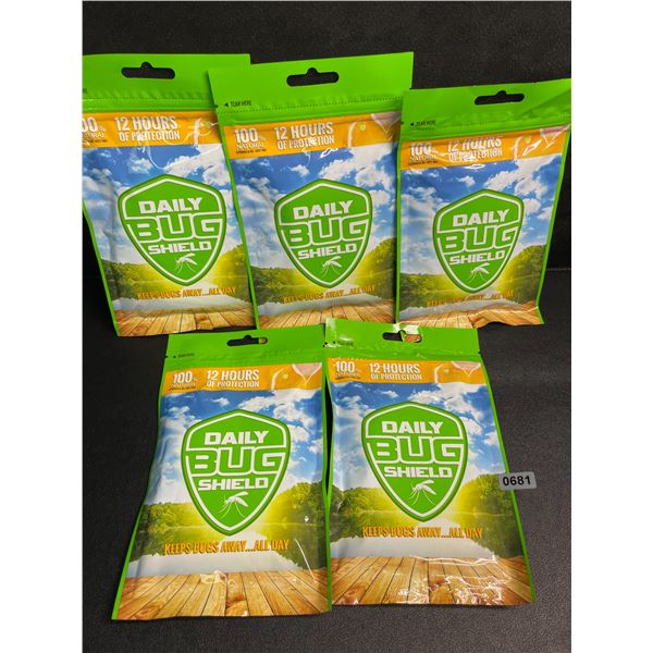 5 Packs (150pcs Each) Daily Bug Shield Mosquito/Bug Repellent Patches for Outdoors - New