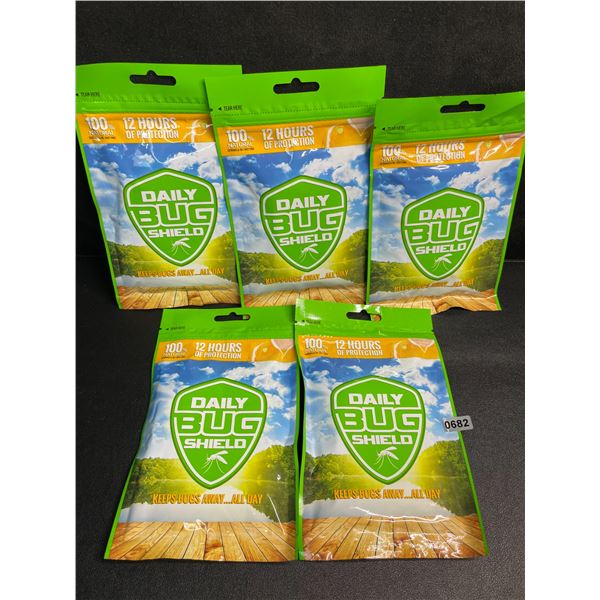 5 Packs (150pcs Each) Daily Bug Shield Mosquito/Bug Repellent Patches for Outdoors - New