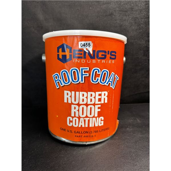 One US Gallon of Hengs Industries Rubber Roof Coating - New Dented Can