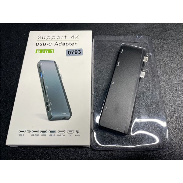 1 6-in-1 USB-C Hub/Adapter - Supports 4K - New