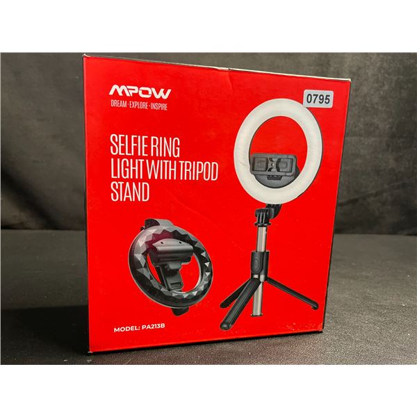 MPOW Selfie Ring Light with Tripod Stand and Phone Holder (Model: PA213B) - Brand New