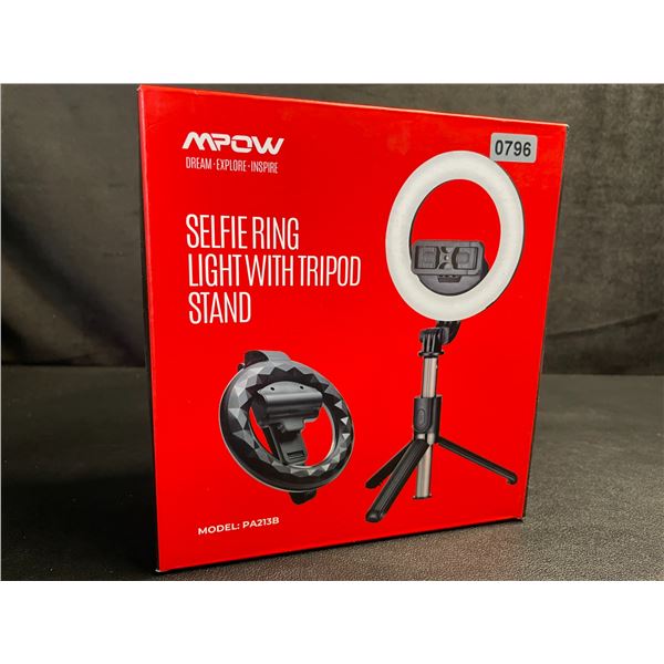 MPOW Selfie Ring Light with Tripod Stand and Phone Holder (Model: PA213B) - Brand New